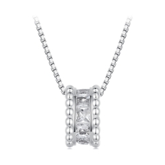 925 Sterling Silver Diamond Women Necklaces  BSN318