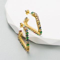 Fashion Jewelry 18k Gold Hoop Stainless Steel Earring ES-2367