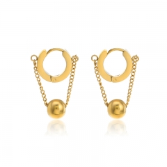 Fashion Jewelry 18k Gold Hoop Stainless Steel Earring ES-2400