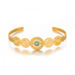 Fashion Stainless Steel Gold Bangles Jewelry Women ZC-0651