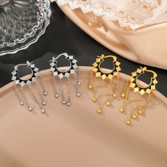 Fashion Jewelry 18k Gold Hoop Stainless Steel Earring ES-2396