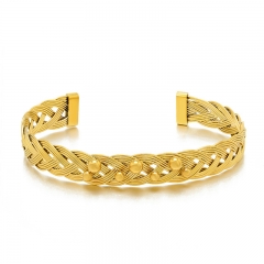 Fashion Stainless Steel Gold Bangles Jewelry Women ZC-0653
