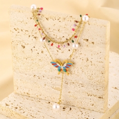 Gold Plated Jewelry Stainless Steel Necklace NS-1446