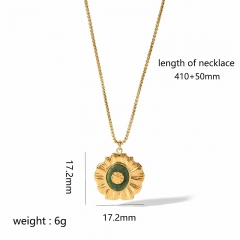 Women Jewelry Stainless Steel Gold Pendant Necklace NS-1489