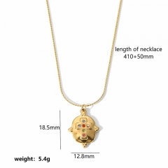 Women Jewelry Stainless Steel Gold Pendant Necklace NS-1491