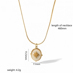 Women Jewelry Stainless Steel Gold Pendant Necklace NS-1505A