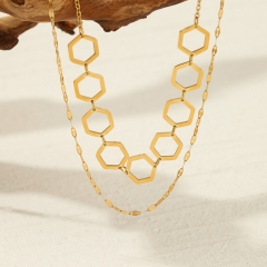 Gold Plated Jewelry Stainless Steel Necklace NS-1449
