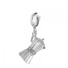 Stainless Steel Clasp Pendant Charm for Bracelet and Necklace   TK0198W