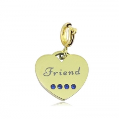 Stainless Steel Clasp Pendant Charm for Bracelet and Necklace   TK0245BG