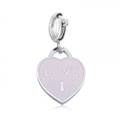 Stainless Steel Clasp Pendant Charm for Bracelet and Necklace   TK0266P
