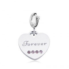 Stainless Steel Clasp Pendant Charm for Bracelet and Necklace   TK0245P