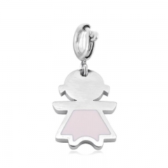 Stainless Steel Clasp Pendant Charm for Bracelet and Necklace   TK0244P