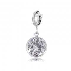 Stainless Steel Clasp Pendant Charm for Bracelet and Necklace   TK0246W