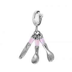 Stainless Steel Clasp Pendant Charm for Bracelet and Necklace   TK0200P