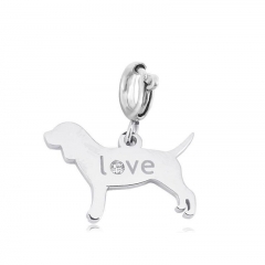 Stainless Steel Clasp Pendant Charm for Bracelet and Necklace   TK0260W