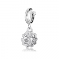 Stainless Steel Clasp Pendant Charm for Bracelet and Necklace   TK0256