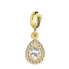 Movable 18K Gold Plated Lobster Clasp Pendant Charm for Bracelet  TK0050CG