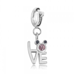 Stainless Steel Clasp Pendant Charm for Bracelet and Necklace   TK0255