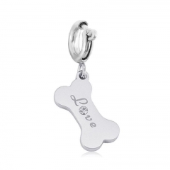Stainless Steel Clasp Pendant Charm for Bracelet and Necklace   TK0230W