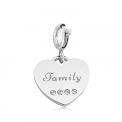 Stainless Steel Clasp Pendant Charm for Bracelet and Necklace   TK0245W