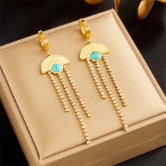 Stainless Steel Women Charm 18 K Gold Earrings ES-2771