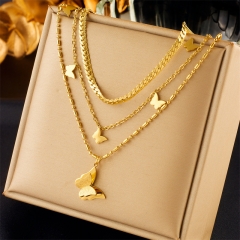 new stainless steel women gold plated necklace NS-1616