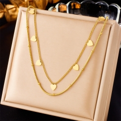 new stainless steel women gold plated necklace NS-1627