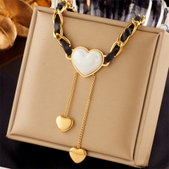 new stainless steel women gold plated necklace NS-1609