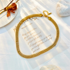 new stainless steel women gold plated necklace NS-1656