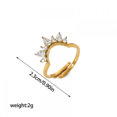 Fashion Stainless Steel Women Ring RS-1584