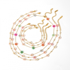 Stainless steel necklace Bracelet set for women STAO-3939