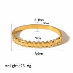 Fashion Stainless Steel Gold Bangles Jewelry Women ZC-0694