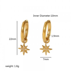 Gold Stud Earrings Gold Plated Stainless Steel Jewelry ES-2797G
