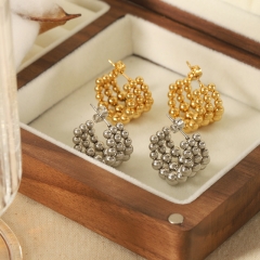 Women Jewelry Stainless Steel Gold drop Earrings ES-2803