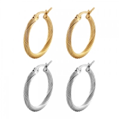 stainless steel hypoallergenic chunky hoop earrings for women  ES-2975