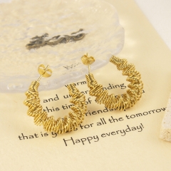 stainless steel minimalist gift jewelry earrings for womenES-3005G