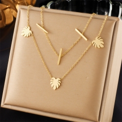 gold plated stainless steel necklace for women jewelry NS-1875