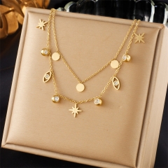 gold plated stainless steel necklace for women jewelry NS-1869