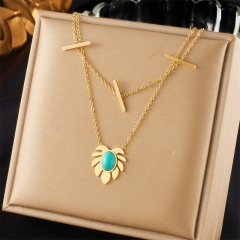 gold plated stainless steel necklace for women jewelry NS-1874