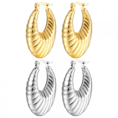 stainless steel gold plated women luxury statement earrings   ES-2940