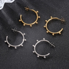 stainless steel hypoallergenic chunky hoop earrings for women  ES-2985
