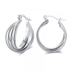 stainless steel hypoallergenic chunky hoop earrings for women  ES-2967S
