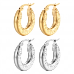 stainless steel hypoallergenic chunky hoop earrings for women  ES-2991