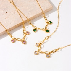 gold plated stainless steel necklace for women jewelry NS-1823