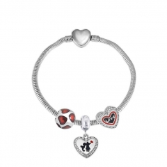 Stainless Steel Heart Bracelet Charms Wholesale  XK3401