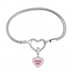 Stainless Steel Heart Charms Bracelet Women Luxury PDM035