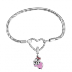 Stainless Steel Heart Charms Bracelet Women Luxury PDM029