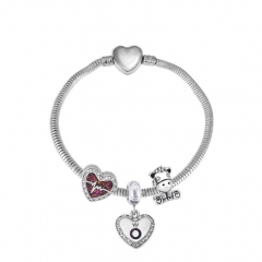 Stainless Steel Heart Bracelet Charms Wholesale  XK3382