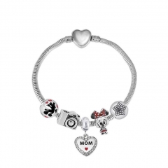 Stainless Steel Heart Women charms Bracelet  XK5028