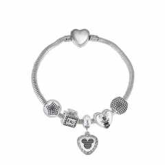 Stainless Steel Heart Women charms Bracelet  XK5002